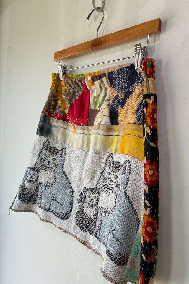 Vintage Handmade Patchwork Cats and Dogs Skirt Selected by The Curatorial Dept. #1