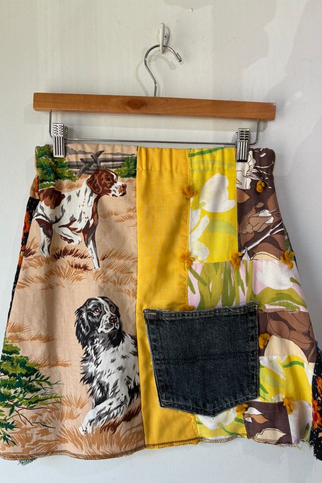 Vintage Handmade Patchwork Cats and Dogs Skirt Selected by The Curatorial Dept. #2