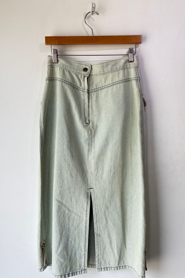 Good Light Wash Denim Western Skirt Selected by The Curatorial Dept. #1