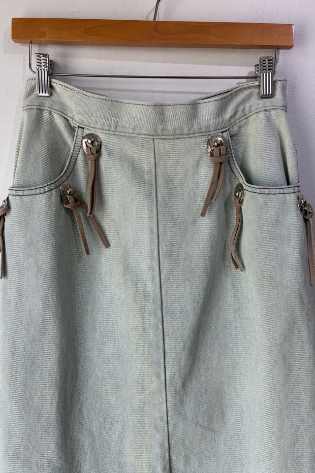 Good Light Wash Denim Western Skirt Selected by The Curatorial Dept. #2