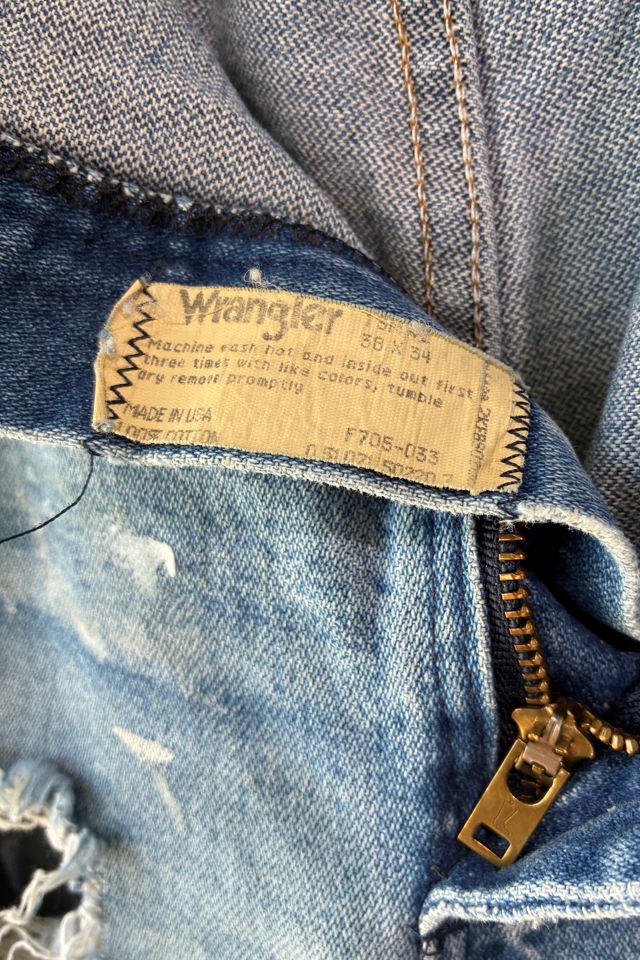 Wrangler Distressed and Paint Splattered Jeans Selected by The Curatorial Dept. #2
