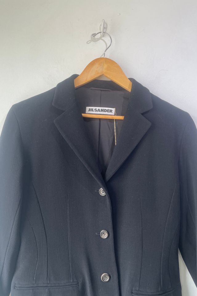 Jil Sander Black Wool Blend Tailored Blazer Selected by The Curatorial Dept. #1