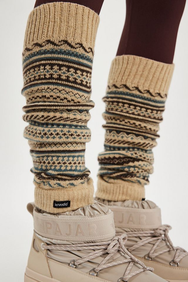 Wool Blend Fairisle Leg Warmers #1