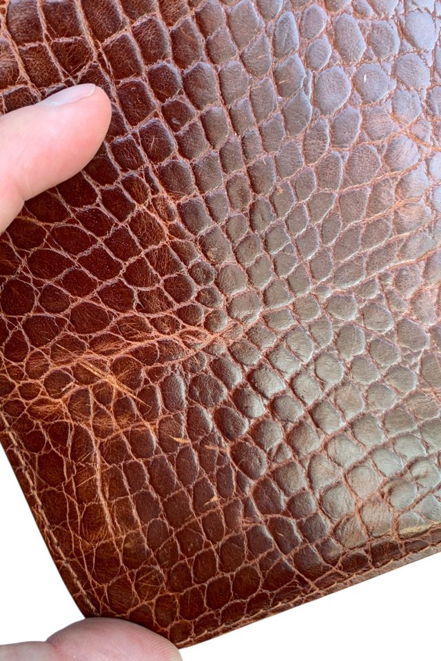 Vintage Crocodile Embossed Leather Chain Strap Bag Selected by SharpLilTeeth #3