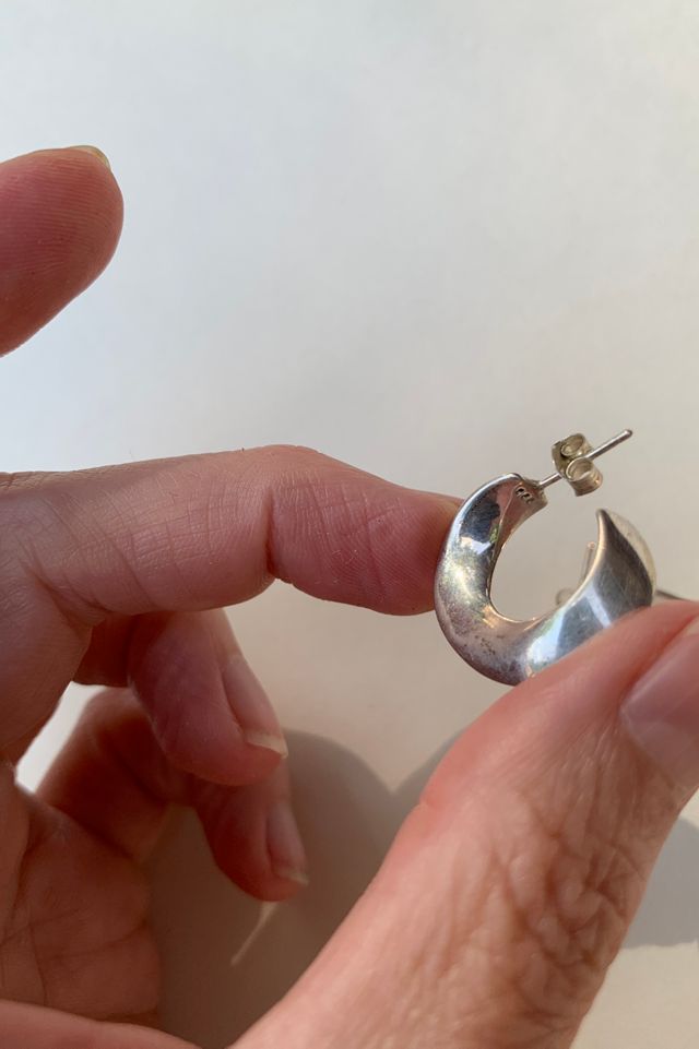 Vintage Modernist Wavy Hoop Earrings Selected by SharpLilTeeth #1