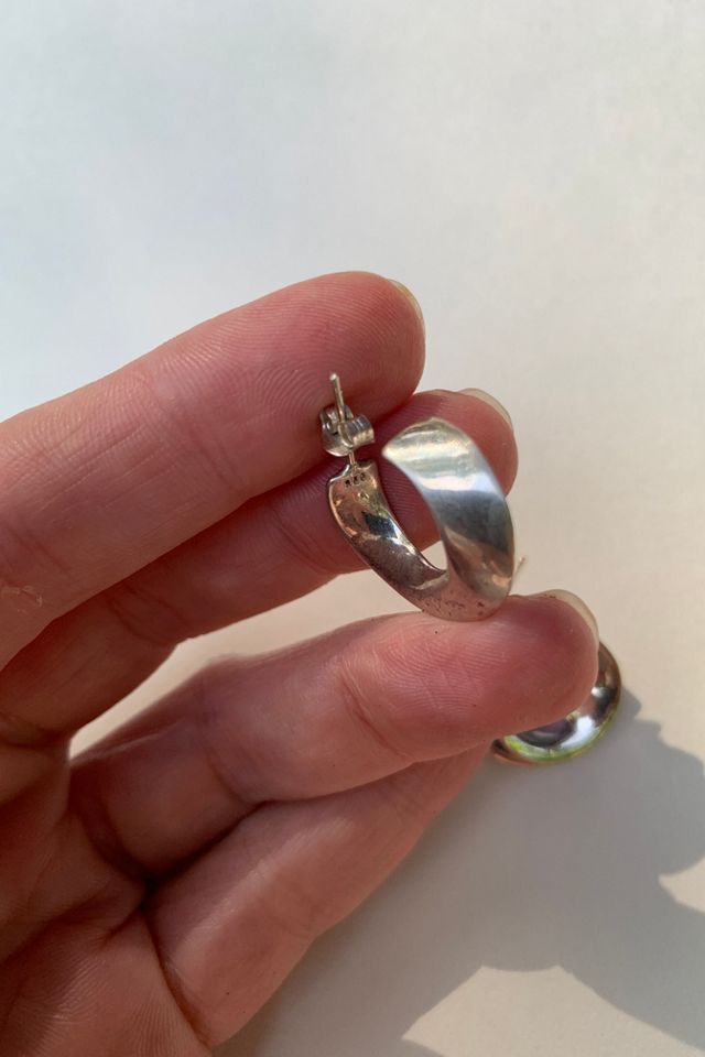 Vintage Modernist Wavy Hoop Earrings Selected by SharpLilTeeth #2