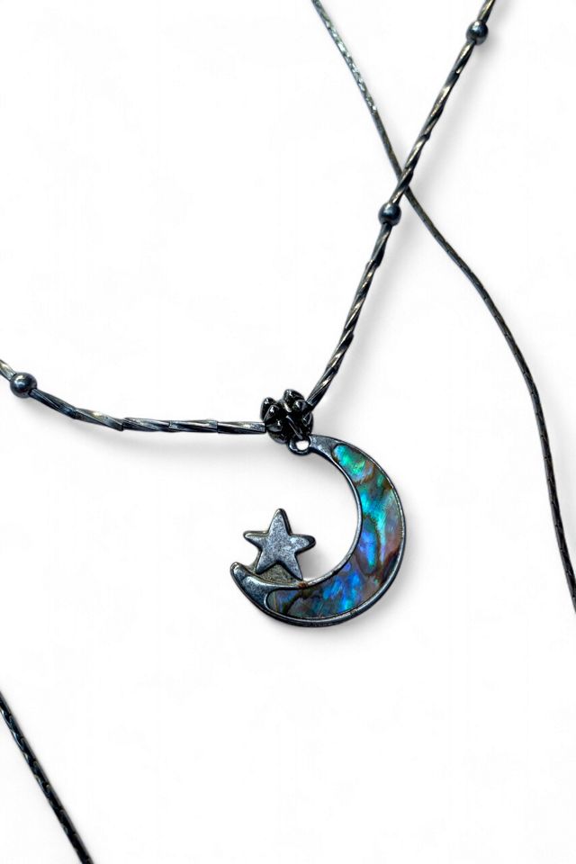 Vintage Crystal & Crescent Moon Necklace Set Selected by SharpLilTeeth #1