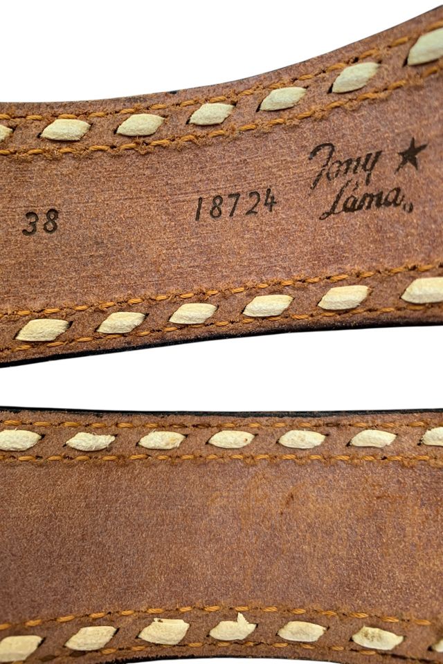 Vintage Tony Lama Tooled Leather Belt Selected by SharpLilTeeth #2