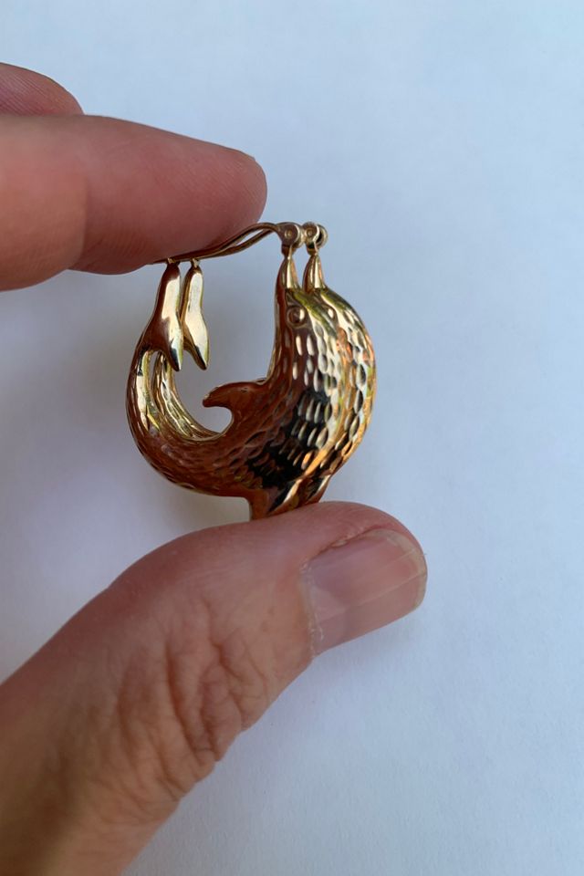 Vintage Leaping Dolphin Hoop Earrings Selected by SharpLilTeeth #1