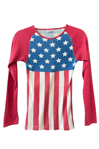 Vintage 1970s American Flag Long Sleeve Shirt Selected By Vintage Warrior