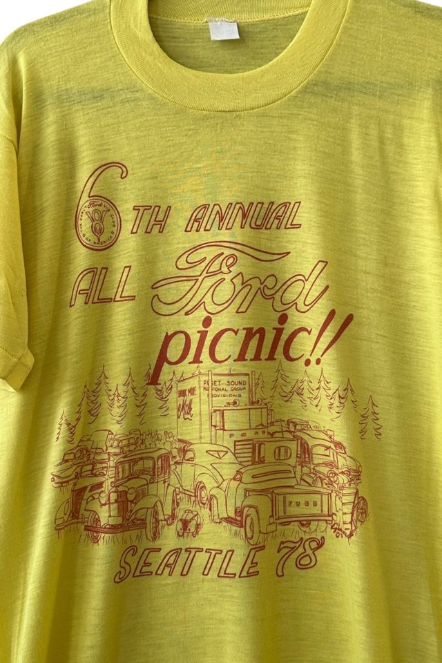 Vintage 1980s Ford Picnic Hot Rod T Shirt Selected By Vintage Warrior #1