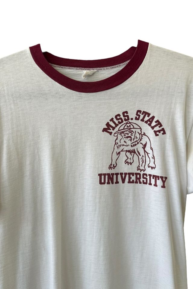 Vintage 1970s Mississippi State Ringer T Shirt Selected By Vintage Warrior #1