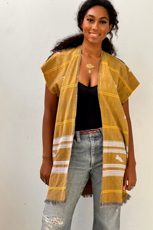 Anna Corinna Reworked Vintage Woven Baja Jacket