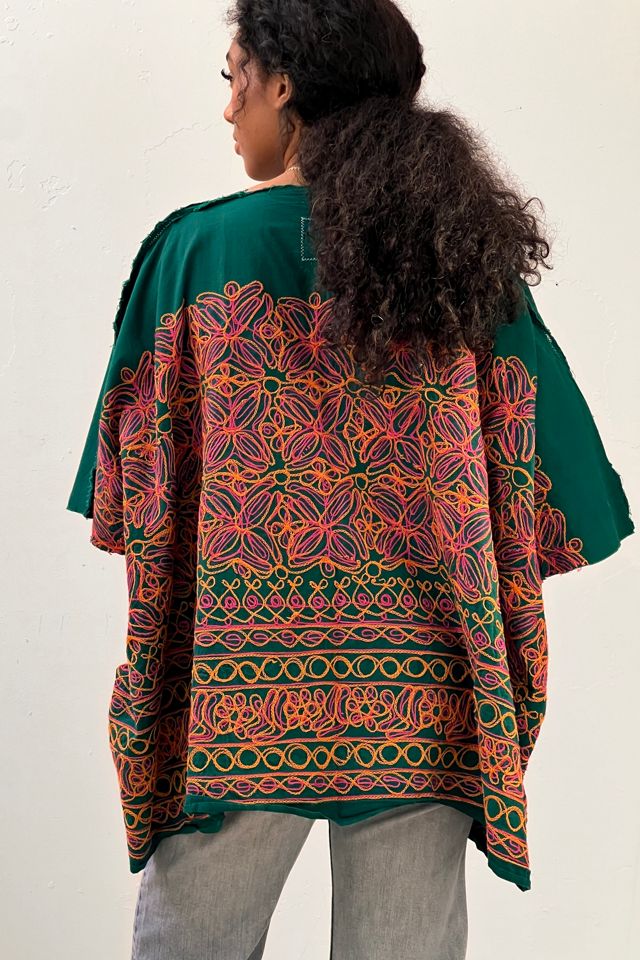 Anna Corinna Reworked Vintage Embroidered Green Jacket #1