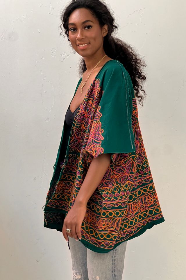 Anna Corinna Reworked Vintage Embroidered Green Jacket #2
