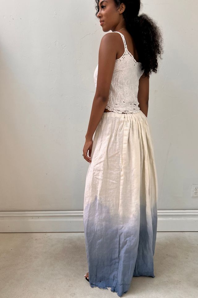 Vintage Linen Maxi Skirt Selected by Anna Corinna #2