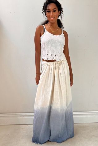 Vintage Linen Maxi Skirt Selected by Anna Corinna