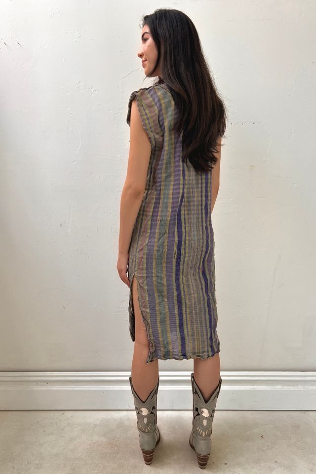 Anna Corinna Reworked Vintage Woven and Fringed  Smock Dress #2