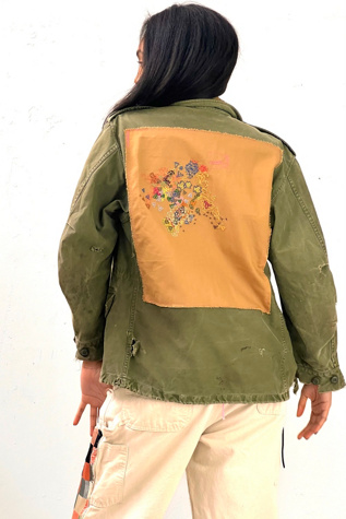 Anna Corinna Reworked Vintage Army Geo Jacket