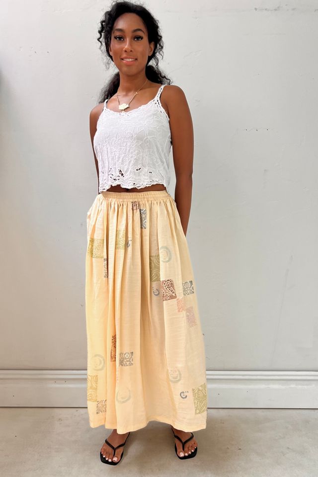 Vintage Hand Painted Silk Skirt Selected by Anna Corinna #1