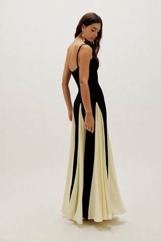 Женское платье Arcina Ori Paloma Maxi, цвет: Чёрный / Кремовый — фото 2