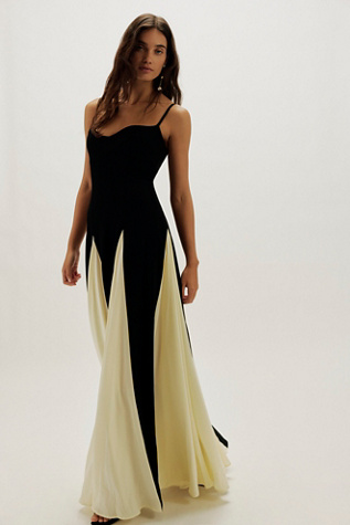 Женское платье Arcina Ori Paloma Maxi, цвет: Чёрный / Кремовый — фото 3