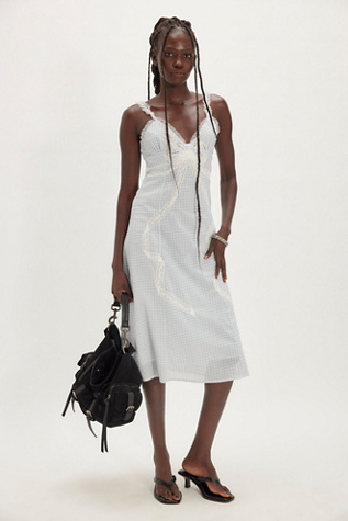 For Love & Lemons Bluebell Gingham Midi Dress
