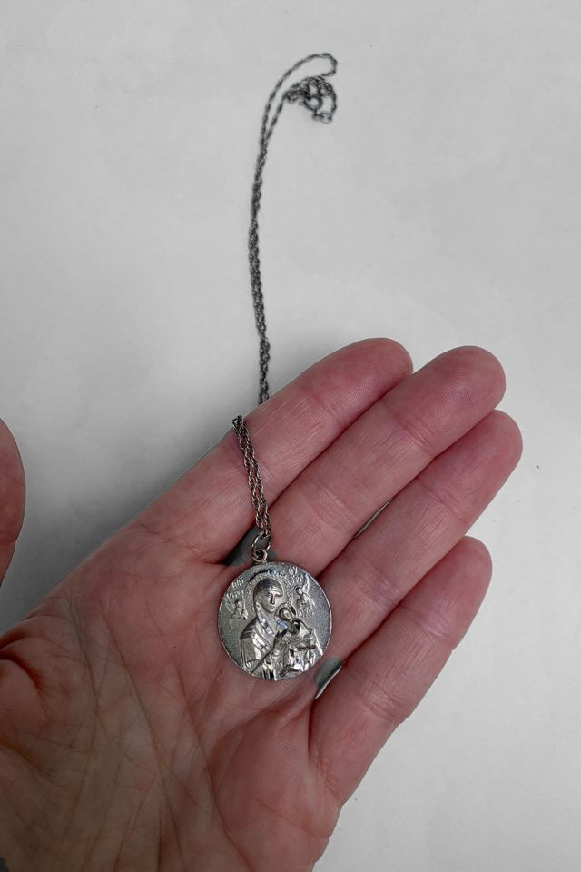 Vintage Sterling Silver Icon Pendant Necklace Selected by SharpLilTeeth #3