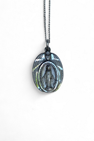 Vintage Sterling Silver Winged Saint Pendant Selected by SharpLilTeeth