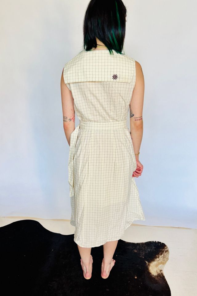 Vintage Window Pane Double Breasted Trench Coat Dress Selected by Atlantic Vintage #3