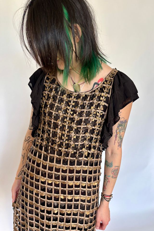 Vintage Metallic Leather Armor Dress Selected by Atlantic Vintage #2