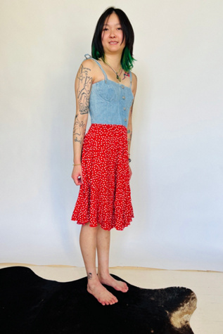 Vintage Denium Bustier Dress Selected by Atlantic Vintage