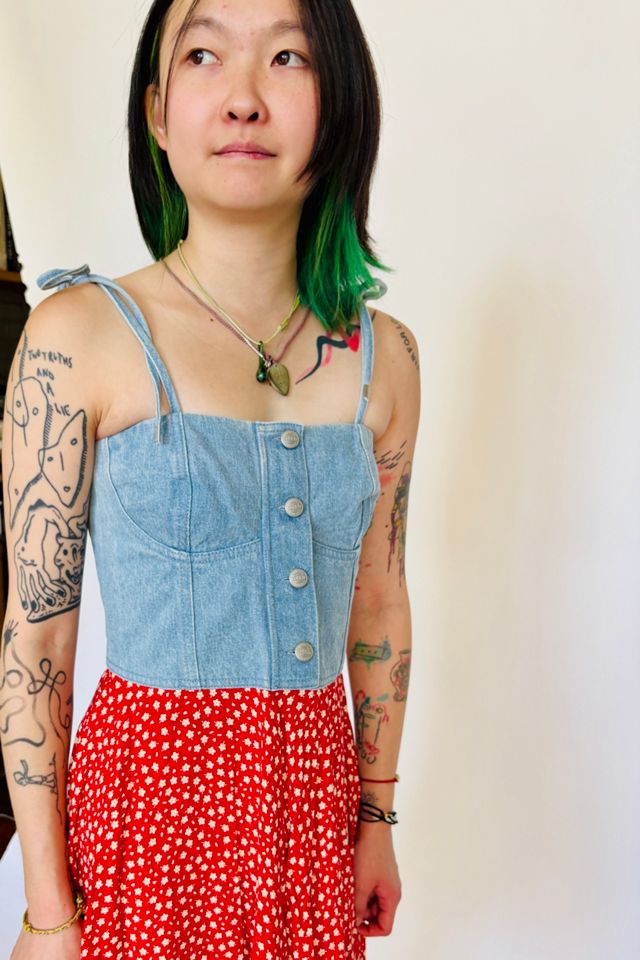 Vintage Denium Bustier Dress Selected by Atlantic Vintage #1