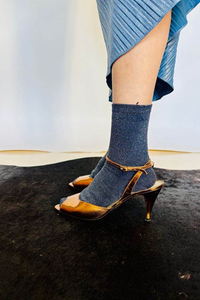 Vintage Bronze Peep Toe Sandal Selected by Atlantic Vintage #1