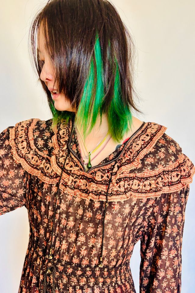 Vintage Block Print Cotton Gauze Dress Selected by Atlantic Vintage #1