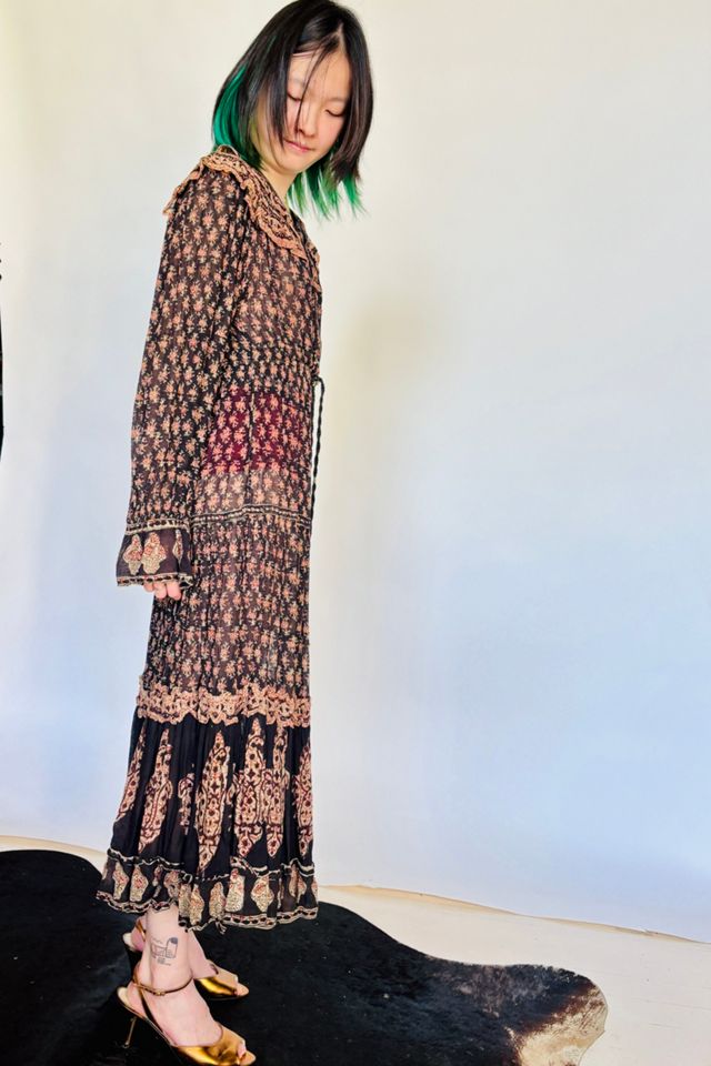 Vintage Block Print Cotton Gauze Dress Selected by Atlantic Vintage #2
