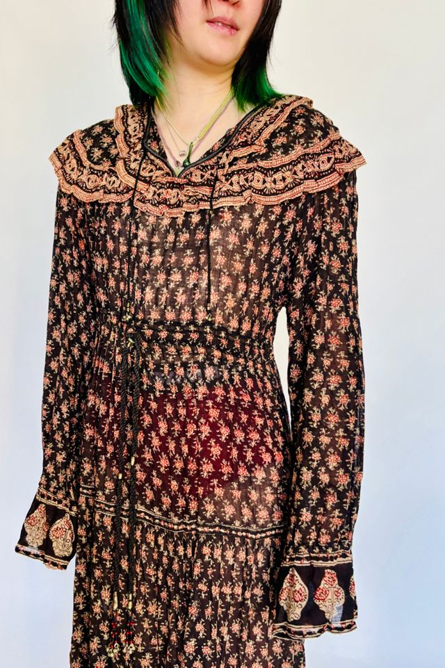 Vintage Block Print Cotton Gauze Dress Selected by Atlantic Vintage #3