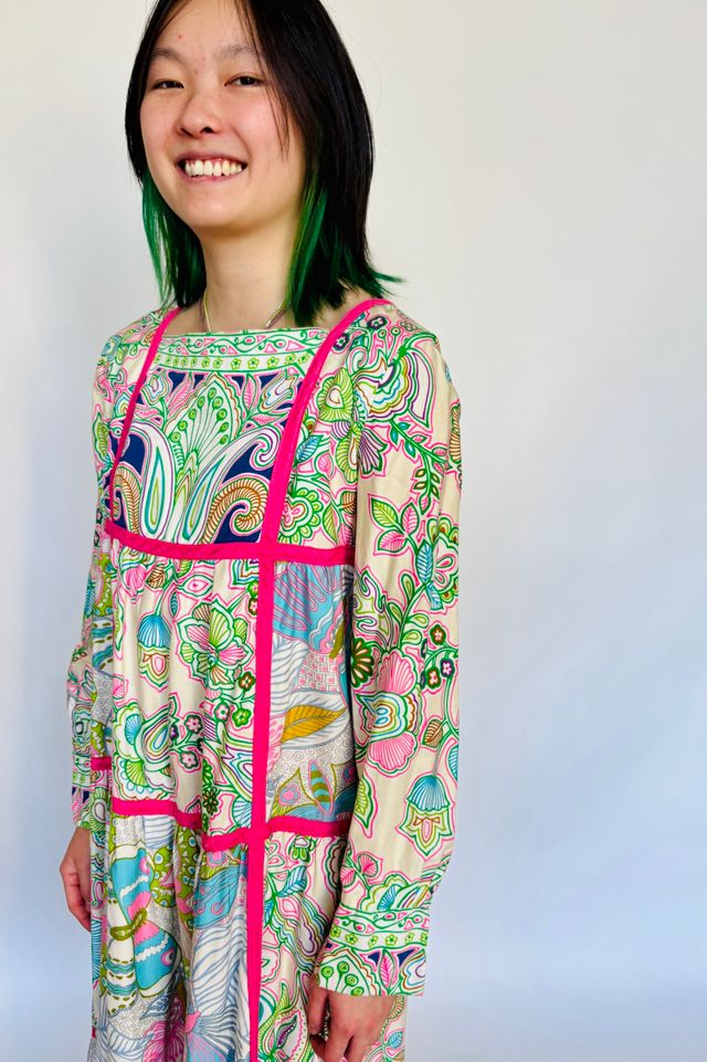 Vintage Psychedelic Quilt Prairie Dress Selected by Atlantic Vintage #1