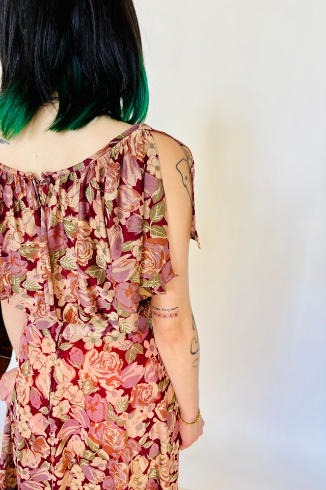 Vintage Sheer Floral Print with Bloused Top Selected by Atlantic Vintage #2