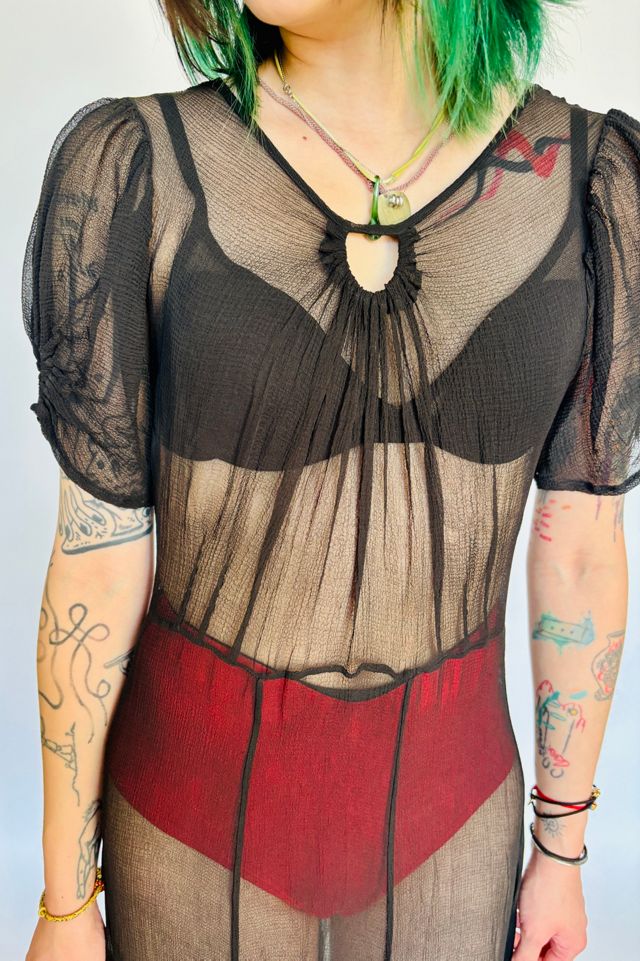 Vintage Sheer Silk Keyhole Gown Selected by Atlantic Vintage #3