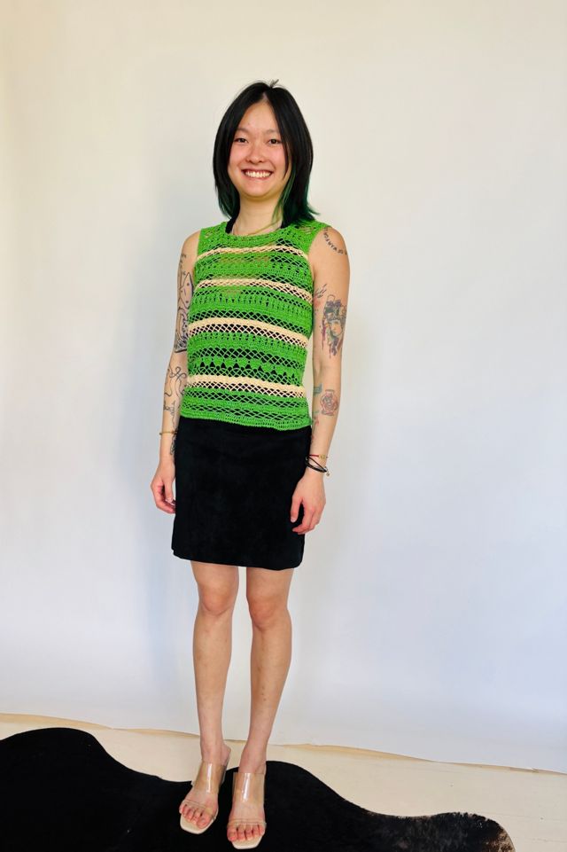 Vintage Hand Crochet Striped Tank #1