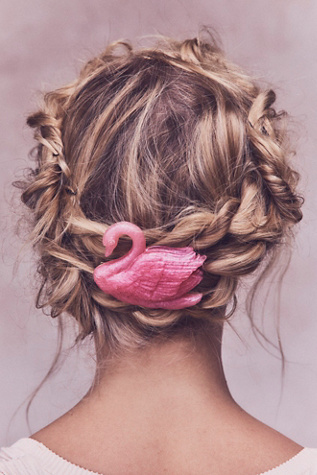 Curried Myrrh Swan Barrette