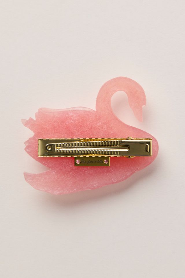 Curried Myrrh Swan Barrette #2