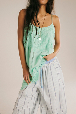 Sweet Heirloom Mini Slip by Intimately at Free People in Blue, Size: XS