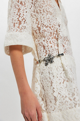 Adorned Cinch Pin by Free People in Silver