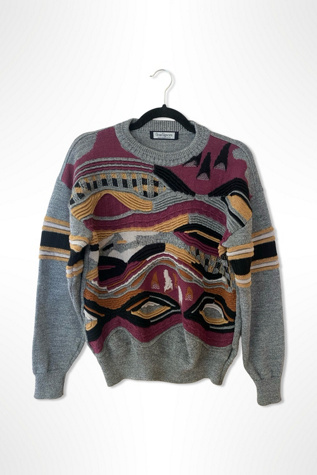 1980s Abstract 3D Knit Sweater Selected By Ritual Vintage