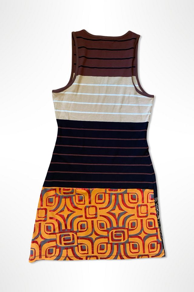 1990s Custo Striped Print Mini Dress Selected By Ritual Vintage #1