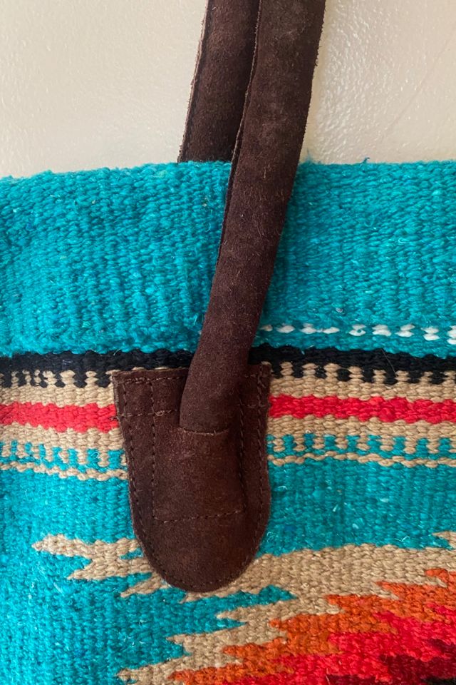 1990s Southwest Woven Saddle Blanket Tote Selected By Ritual Vintage #1