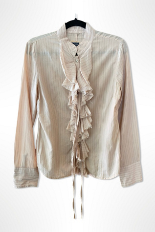 Y2K Armani Jeans Ruffled Blouse Selected By Ritual Vintage