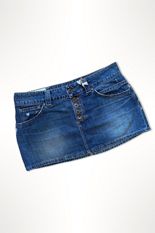 Vintage Y2K Denim Micro Mini Skirt Selected By Ritual Vintage